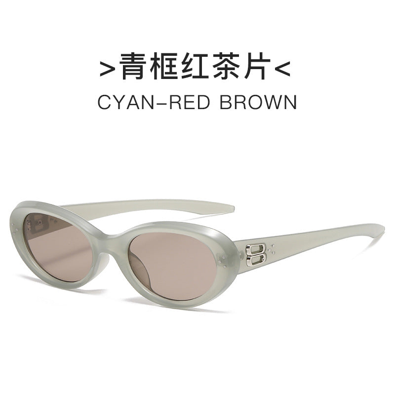 Wholesale Small oval frame sunglasses cat eye sunglasses